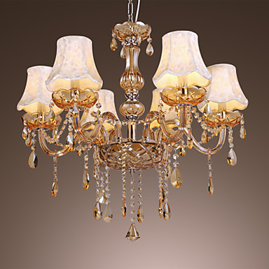110v-220v european style led k9 crystal chandelier lamps with 6 lights, lustres de crystal,lustre de cristal