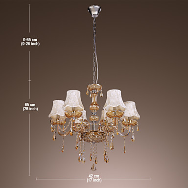 110v-220v european style led k9 crystal chandelier lamps with 6 lights, lustres de crystal,lustre de cristal