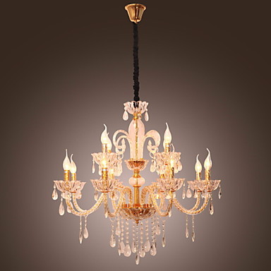 110v-220v modern led crystal chandelier with 12 lights chandeliers ,lustres de sala,lustre de cristal