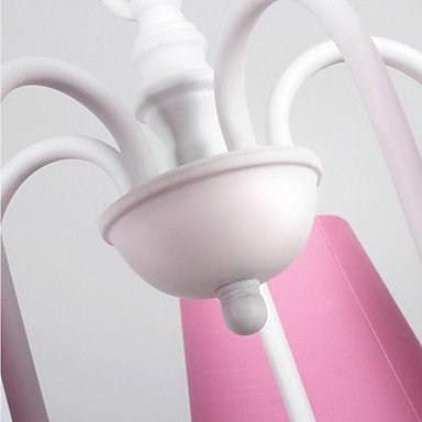 110v-220v pink shade modern led chandelier 5 lamps chandeliers home lighting for dinnig living room