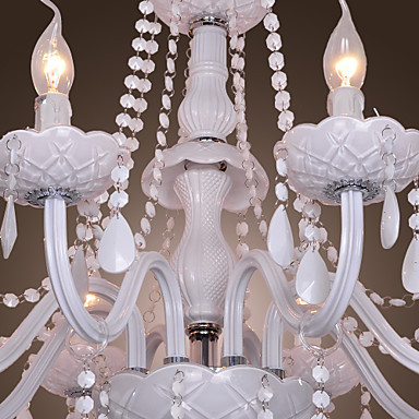 110v-220v white led modern crystal chandelier with 8 lamps chandeliers,lustres de sala,lustre de cristal