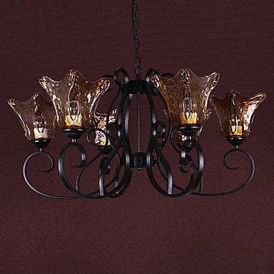 90v-220v black big modern led chandelier with 6 lamps home chandeliers for dinnig living room lustre