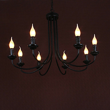 90v-220v black chandelabro lighting led chandelier with 8 lights home chandeliers for dinnig living room lustre