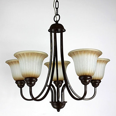 90v-220v rustic archaized led chandelier with 5 lamps home chandeliers of dinnig living room lustre