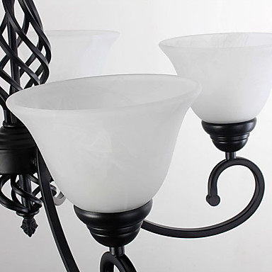 ac110v-220v black modern led chandelier with 5 lights lamps chandeliers home lighting for dinnig living room
