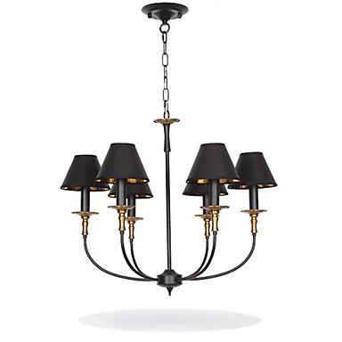 ac110v-220v black vintage led chandelier with 6 lights lamp home lighting chandeliers