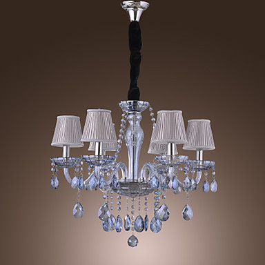 ac110v-220v classic crystal led chandelier lamp with 6 light, lustre de crystal,lustres de cristal