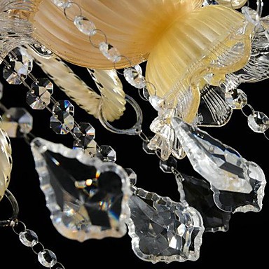 ac110v-220v gold glass modern crystal led chandelier lamps with 8 light, lustre de crystal,lustres de cristal