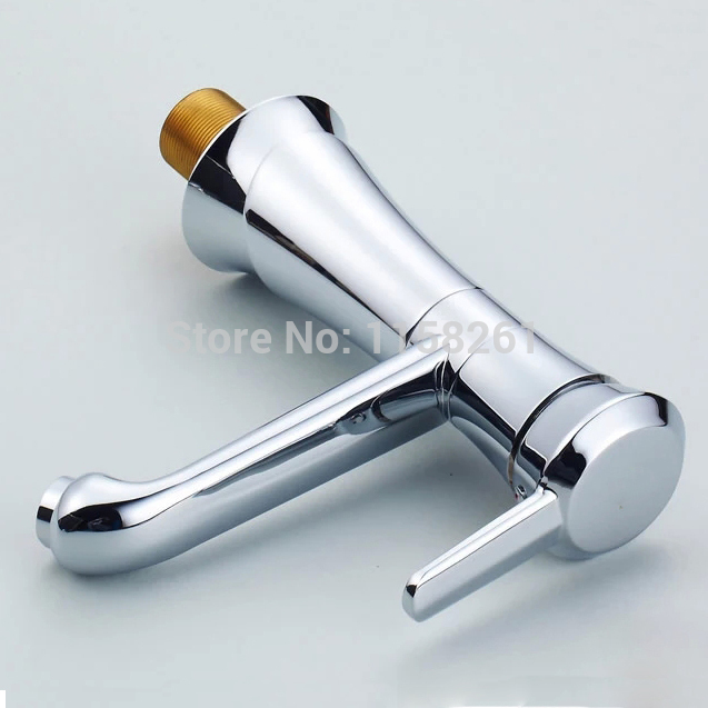 deck mounted brass and cold basin faucet chrome finished single handle bathroom vanity faucet 9022l