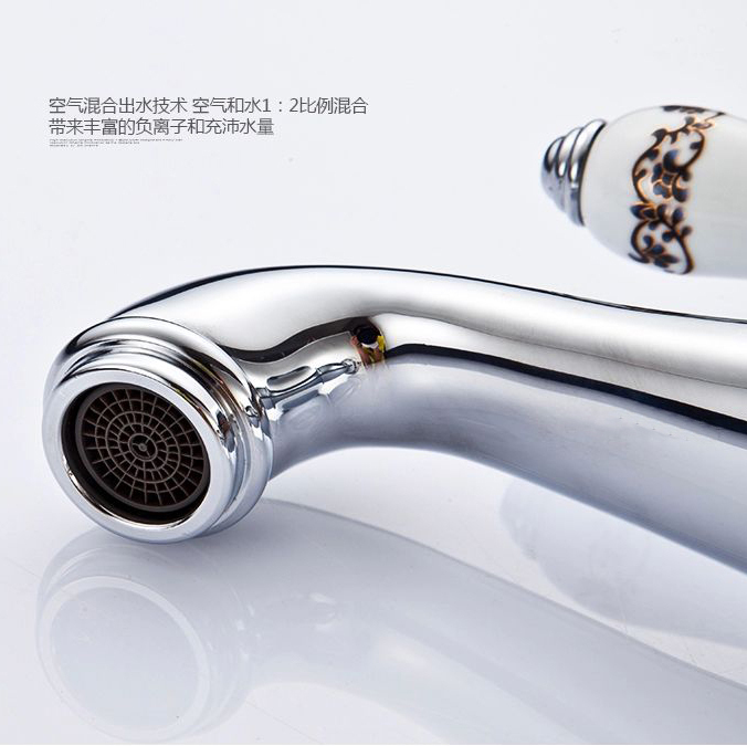 new arrival bathroom faucet ceramic chrome plated brass basin sink faucet single handle water mixer taps m-16l