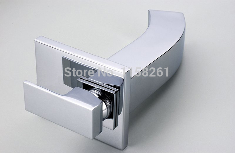 new bathroom deck mount single hole chrome faucet waterfall mixer tap vanity basin faucet 408916