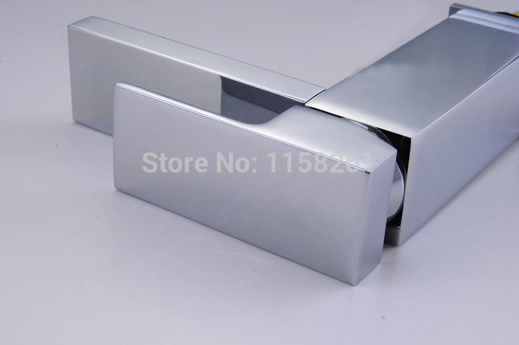 whole and retail promotion deck mounted chrome brass square bathroom basin faucet vanity sinkmixer tap hj-9005