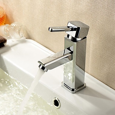 bathroom water sink tap square single handle vanity faucet bathroom mixer tap