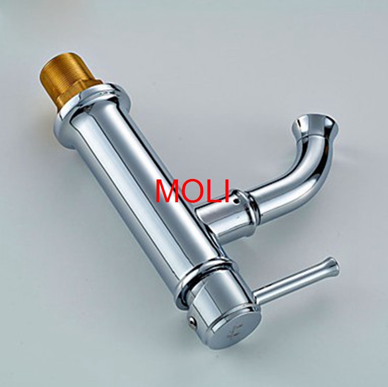 copper chrome wash basin faucet bend spout design bathroom toilet single lever handle sink water tap mixer
