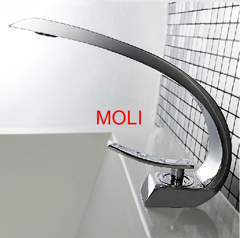 unique design contemporary polished chrome basin faucet single handle single hole bathroom sink tap torneira