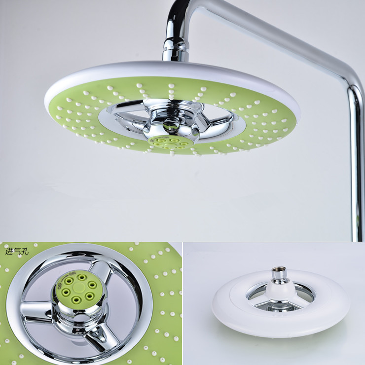 2014 new whole promotion luxury 8" rainfall waterfall shower faucet set bathtub mixer tap shower column 913
