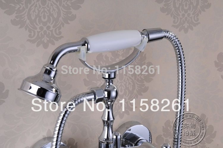 bath shower faucet solid brass chrome finish mixer tap luxury bathroom shower set bathtub shower taps hj-5041