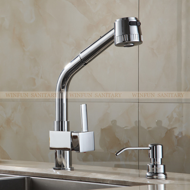 brass sink pull out kitchen faucet cold mixer water tap deck mounted single hole single handle polished gyd-5104l