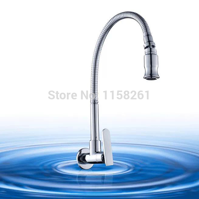 single cold faucet wall mounted kitchen faucet laundry pool faucet sanitary ware mixer tap chrome crane 50728