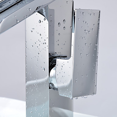 classical polished chrome bathroom single handle waterfall basin faucet one hole