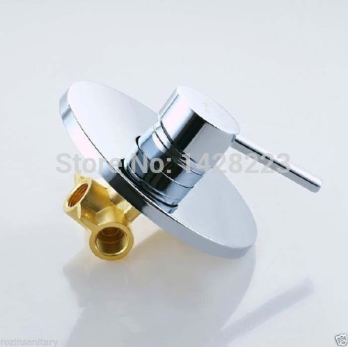 polished chrome rainfall shower faucet set 8" brass shower head + brass shower arm + hand mixer valve