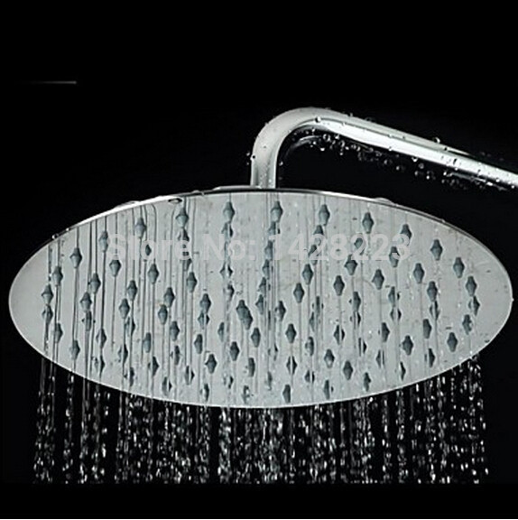 wall mounted 8" ultrathin shower head rainfall shower set faucet chrome finished dual handles
