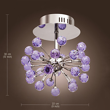 ac110v-220v k9 bule led crystal chandelier ceiling lamps with 6 lights, lustres de cristal,lustre de crystal