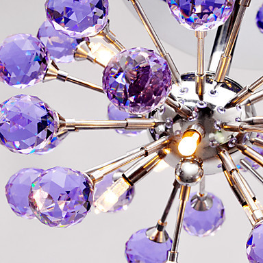 ac110v-220v k9 bule led crystal chandelier ceiling lamps with 6 lights, lustres de cristal,lustre de crystal