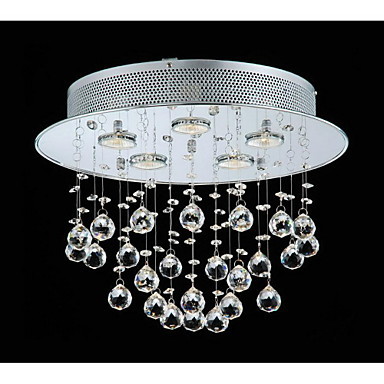 elegant stainless steel modern led crystal pendant light lamp with 5 lights lustre de cristal
