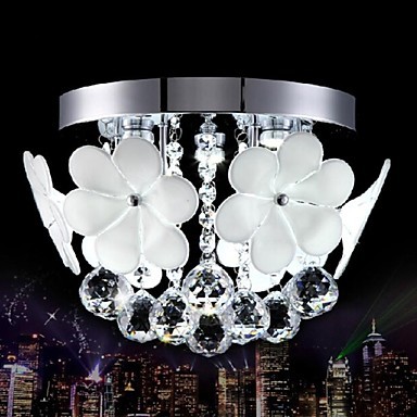 flower k9 led modern crystal ceiling light lamp for living room lustres de cristal