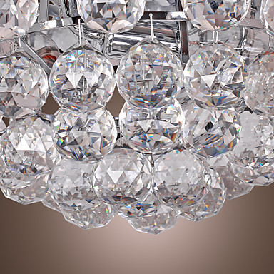 flush mount modern led crystal ceiling light lamp with3 lights for living room bedroom lustre de cristal