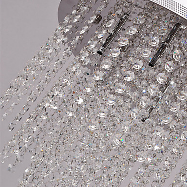 flush mount modern led crystal ceiling light with 6 lights for living room, lustres de sala teto