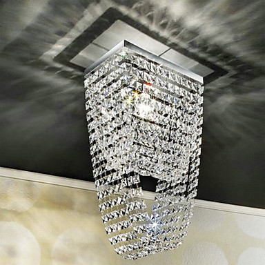 flush mount modern led crystal ceiling lights lamps with 1 light for living room lustres de cristal