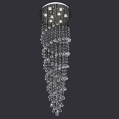 flush mounted modern crystal led ceiling light lamp with 8 lights, lustres de teto