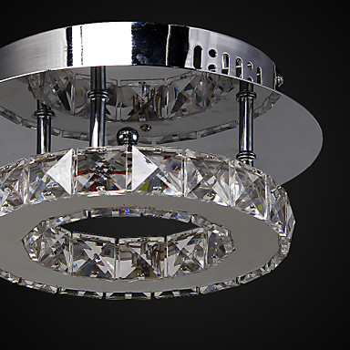 flush mounted modern crystal led ceiling lights lamp with 1 lights, lustres de sala