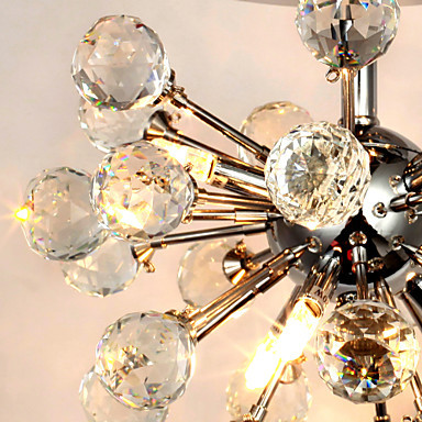 led modern k9 crystal ceiling light lamps with 6 lights for living room lustres de sala