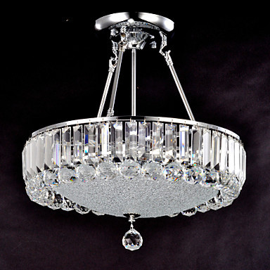 luminaria teto, flush mount modern led crystal ceiling light lamp with 5 lights for living room home lighting lustres de sala