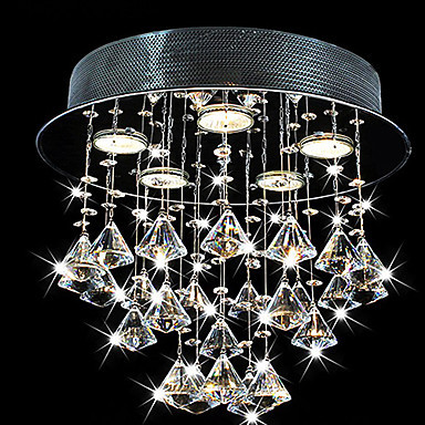 luminarias, modern led crystal ceiling lamp light with 5 lights for living room home lighting lustres de sala