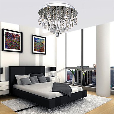 lustre modern led crystal ceiling lamp light with 4 lights for living room bedroom lustres de cristal