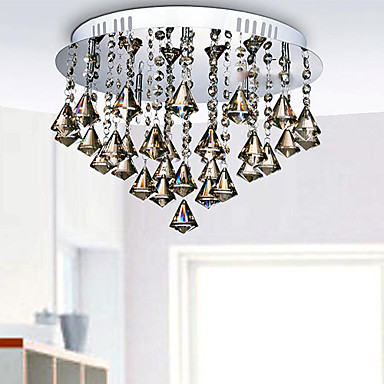 lustre, modern led crystal ceiling lamp light with 5 lights for living room home decoration lustres de sala