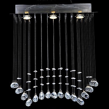 modern led crystal ceiling lamp with 3 lights for living room light bedroom lighting lustre de cristal