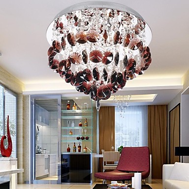 modern led crystal ceiling light with 6 lights for living room home lighting fixtures, lustres de sala teto