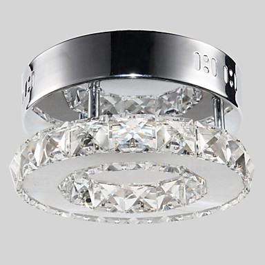 round crystal led modern ceiling light lamp with 4 lights for living room lighting lustre flush mount