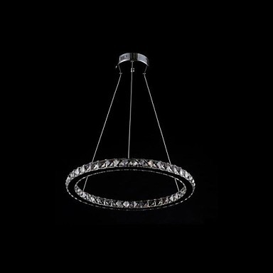 50cm ctystal modern led pendant light lamp single ring, luminaire lamparas lustre de cristal sala teto