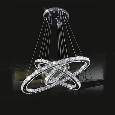 60cm led modern crystal pendant light lamp for home lighting,lamparas lustre de cristal sala teto e pendentes luz