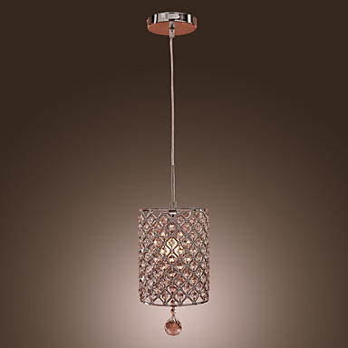 contemporary luminaire modern crystal pendant light lamps in cylinder style,lustre e pendentes