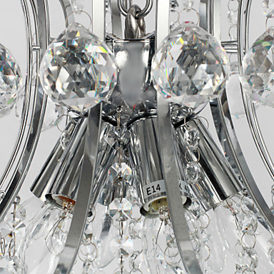 led modern crystal pendant light lamp with 3 lights for home lighting