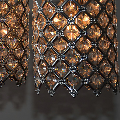 led modern crystal pendant light lamp with 3 lights in crown shape, lustres e pendentes ,lustre de cristal