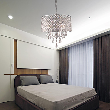 led modern crystal pendant light lamp with 4 lights for dining room ,luminaire lustre de cristal