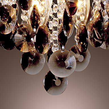 luminaire lighting led modern crystal pendant light lamp with 4 lights , lustres e pendentes ,lustre de cristal